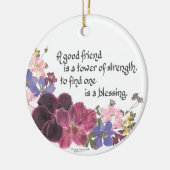 よい友人は天恵です セラミックオーナメント (左)