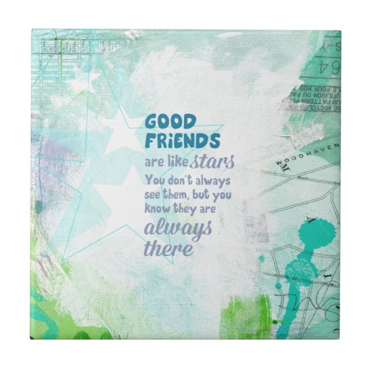 よい友人は星のようです タイル (正面)
