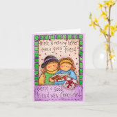 よい友人 カード (黄色い花)