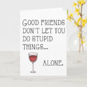 よい友人… カード (黄色い花)