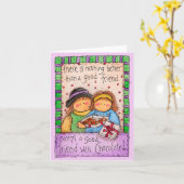 よい友人-挨拶状 カード (黄色い花)