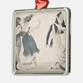 よい型枠、第1: ワルツ、風刺的な漫画 メタルオーナメント (左)