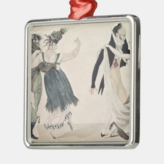 よい型枠、第1: ワルツ、風刺的な漫画 メタルオーナメント (左)