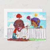 よい塀はよい隣人に郵便はがきをします ポストカード (正面/裏面)