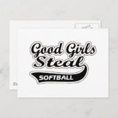 よい女の子は盗みます(黒) ポストカード (正面/裏面)