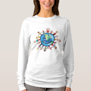よい女性の長袖のTシャツのための力分野 Tシャツ