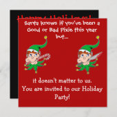 よい妖精の悪い妖精のパーティの招待状 招待状 (正面/裏面)