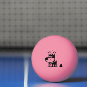 よい子犬のピンポン球。 SHH…それは起こります。 黒 卓球ボール (ネット)