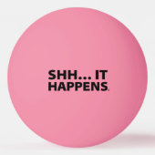 よい子犬のピンポン球。 SHH…それは起こります。 黒 卓球ボール (裏面)