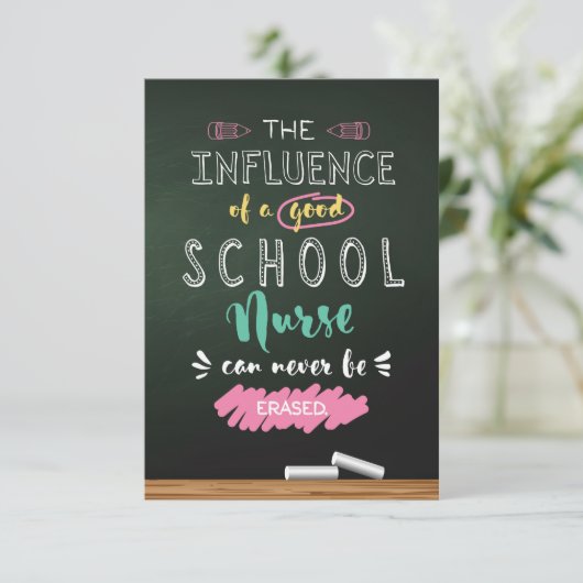 よい学校のナースの影響 サンキューカード (スタンド正面)