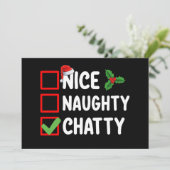 よい悪いおしゃべりなクリスマスリスト家族ホリデー 招待状 (スタンド正面)