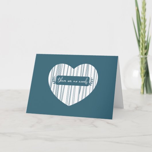 よい悲しみのブティック: 単語の悔やみや弔慰カード無し カード (正面)