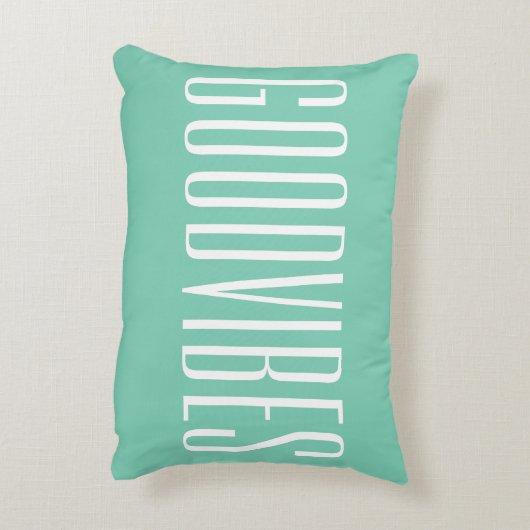 よい感情のカスタマイズ可能で白いおよび緑のニューエイジ アクセントクッション (裏面(縦))