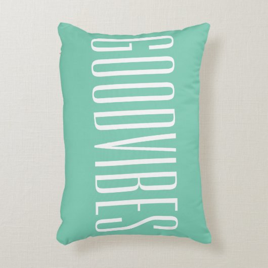 よい感情のカスタマイズ可能で白いおよび緑のニューエイジ アクセントクッション (正面(垂直))