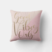 よい感情のフェイクな金ゴールドだけ16" x 16"装飾用クッション クッション (裏面)