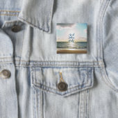 "よい感情"の引用文のタイポグラフィの海だけ日曜日 缶バッジ (インサイチュ)