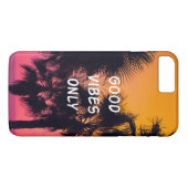 "よい感情"の熱帯ビーチのやし日没だけ Case-Mate iPhoneケース (裏面(横))