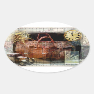 よい旅を 楕円形シール
