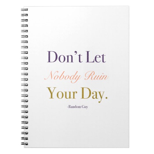 よい日のノートの金ゴールドのアクセント ノートブック (正面)