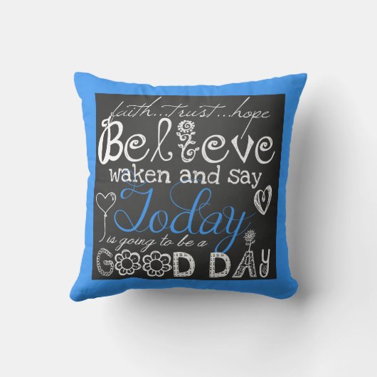 よい日の感動的な枕 クッション (裏面)