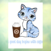 よい日はコーヒーから始まる |コーヒー好きのプレゼント ウィンドウサイン (シート3)