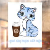 よい日はコーヒーから始まる |コーヒー好きのプレゼント ウィンドウサイン (シート2)