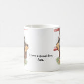 "よい日、エース"のウサギの試験マグを過して下さい コーヒーマグカップ (中央)