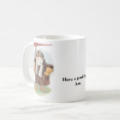 "よい日、エース"のウサギの試験マグを過して下さい コーヒーマグカップ (正面左)