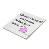 「よい昼寝」のタイルが付いている私の昼寝を始めて下さい タイル (側面)