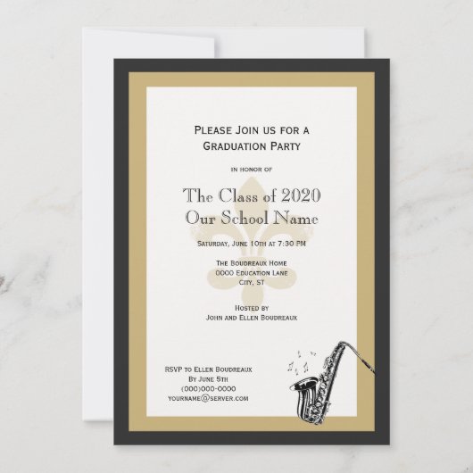 よい時ロール卒業パーティーを許可して下さい 招待状 (裏面)