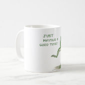 よい時間のカエルのダンスのヴィンテージ コーヒーマグカップ (正面左)