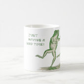 よい時間のカエルのダンスのヴィンテージ コーヒーマグカップ (中央)