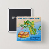 よい本に潜って下さい 缶バッジ (正面&裏面)