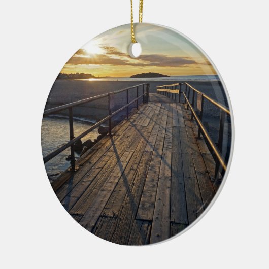 よい港のビーチのクリスマスのオーナメント セラミックオーナメント (左)