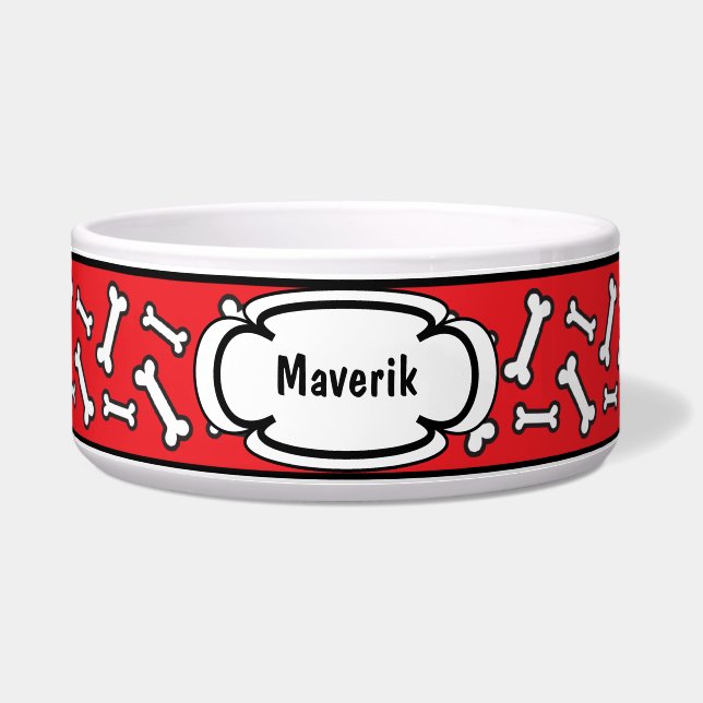 よい犬はあなたの犬の名前のボールに報酬を与えます ボウル (正面)