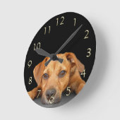 よい犬 ラウンド壁時計 (傾斜)