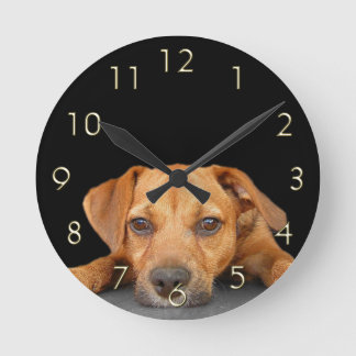 よい犬 ラウンド壁時計