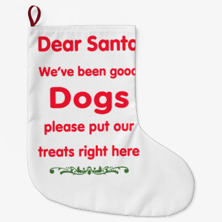 よい犬 ラージクリスマスストッキング