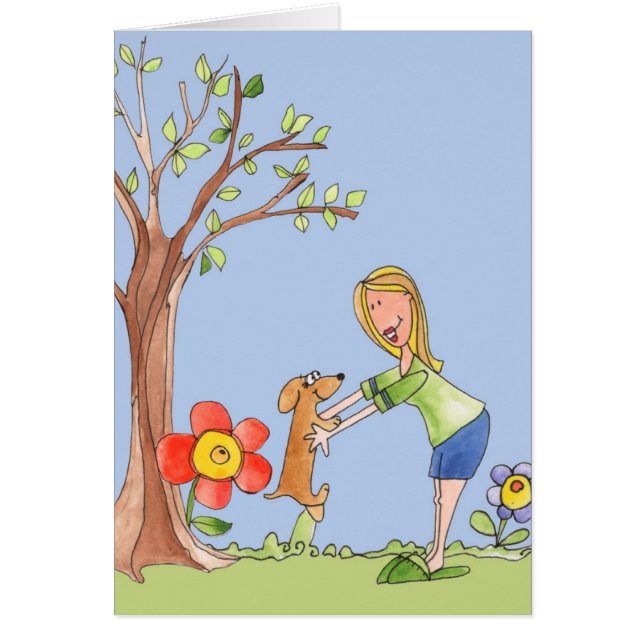 よい犬-空白のなカード (正面)