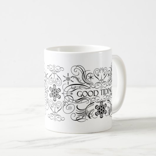 よい知らせの休日のマグ コーヒーマグカップ (正面右)