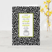 よい笑いおよびよい睡眠 カード (黄色い花)