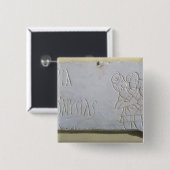 よい羊飼いのレリーフ、浮き彫りの墓碑銘 缶バッジ (正面&裏面)