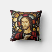 よい羊飼いの綿の装飾用クッション、16" x 16" クッション (正面)