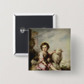 よい羊飼い、c.1650 缶バッジ (正面&裏面)