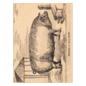 よい肉の19世紀なブタのプリントの`の繁殖動物」 テーブルクロス (正面)