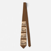 よい肉の19世紀なブタのプリントの`の繁殖動物」 ネクタイ (正面)