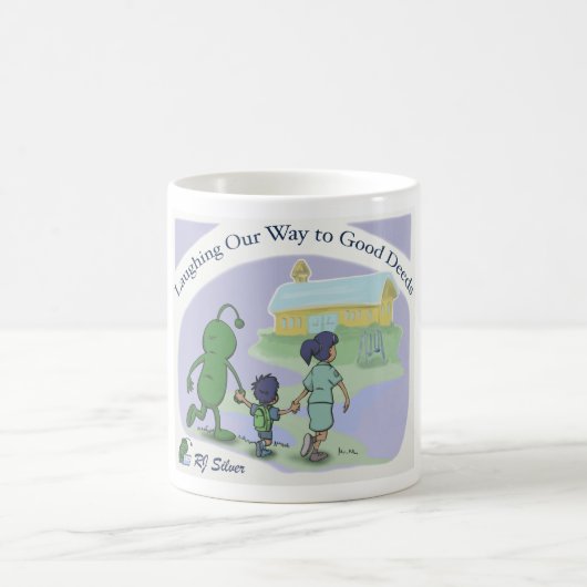 よい行為への私達の方法を笑わせること コーヒーマグカップ (中央)