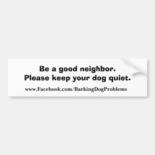 よい隣人があって下さい バンパーステッカー (正面)