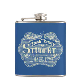 よい風味の学生は手描きの黒板を引き裂きます フラスク