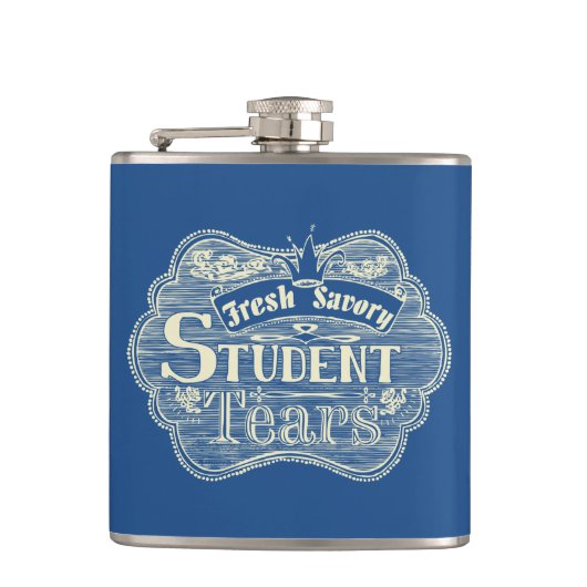 よい風味の学生は手描きの黒板を引き裂きます フラスク (正面)